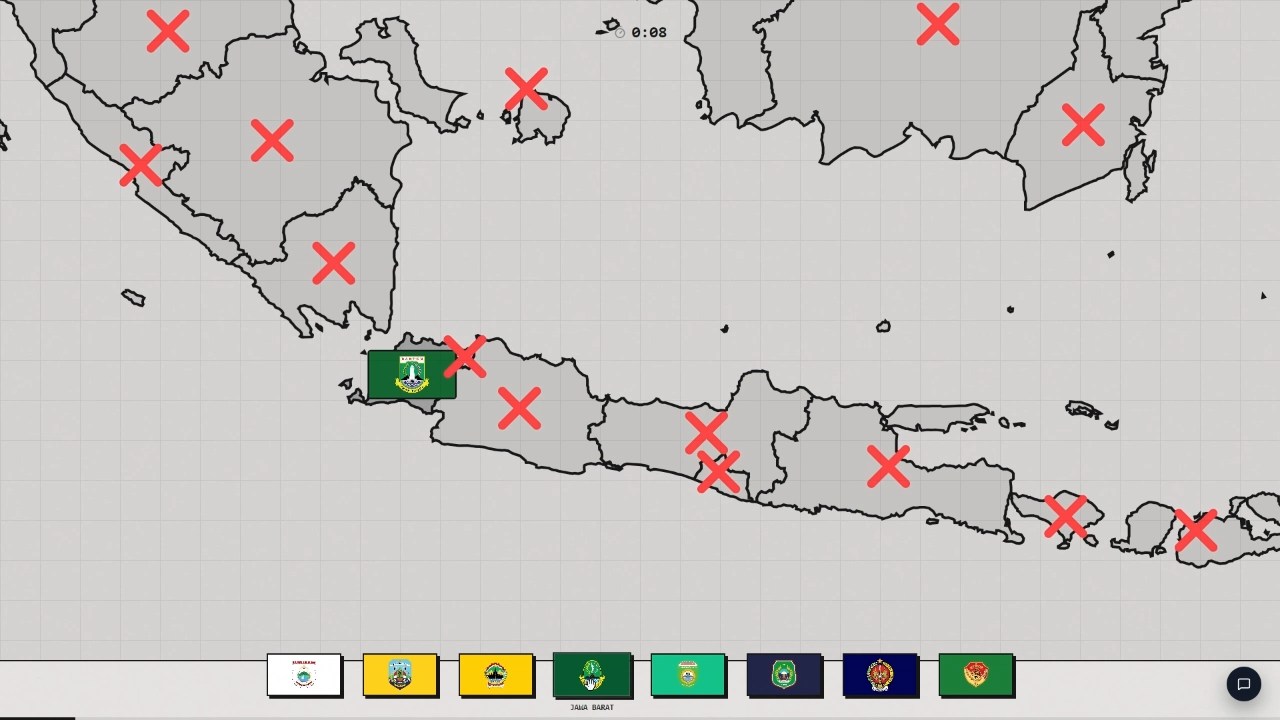 Interactive Map Flag Indonesia Quiz