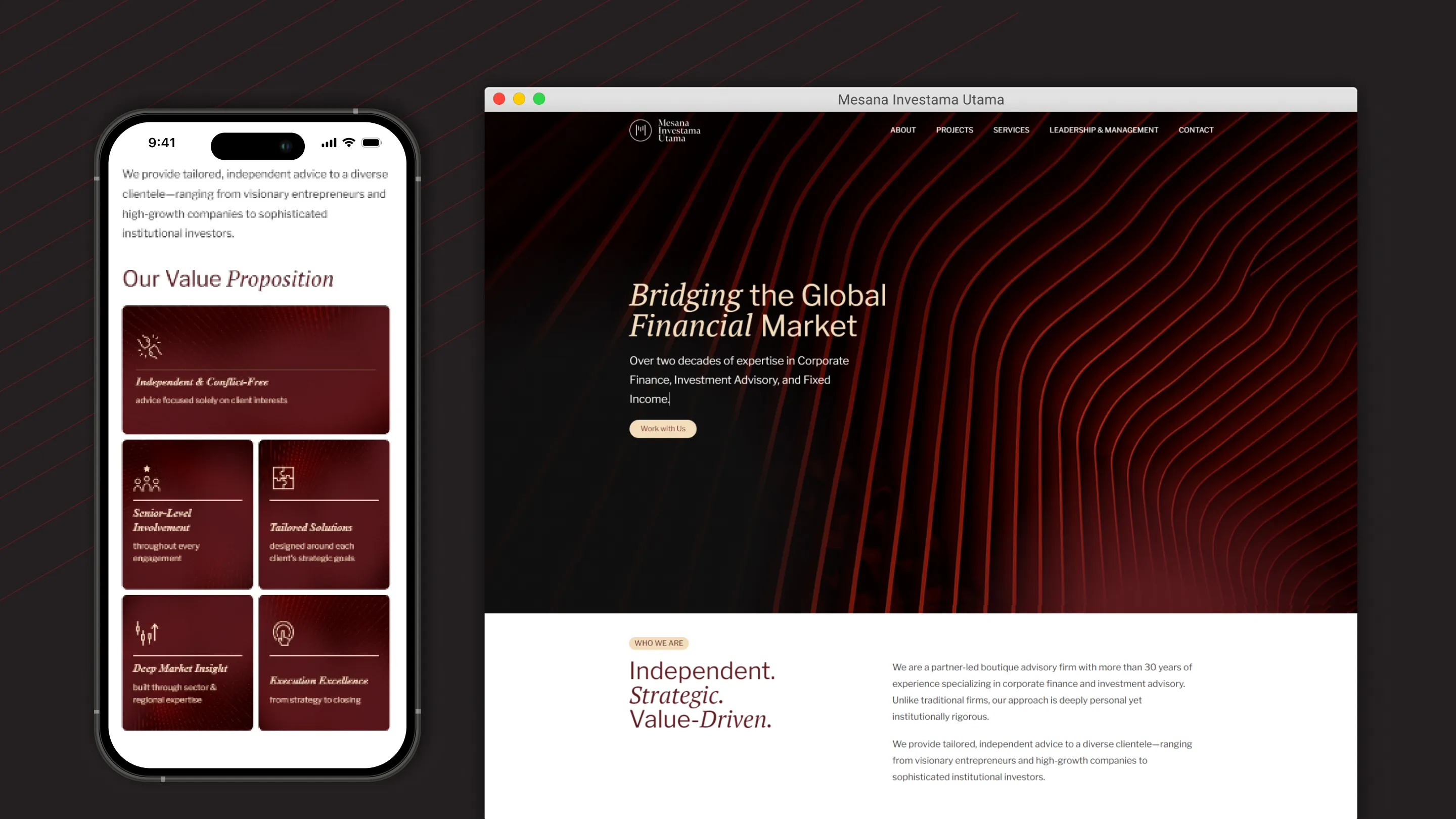 Mesana website revamp