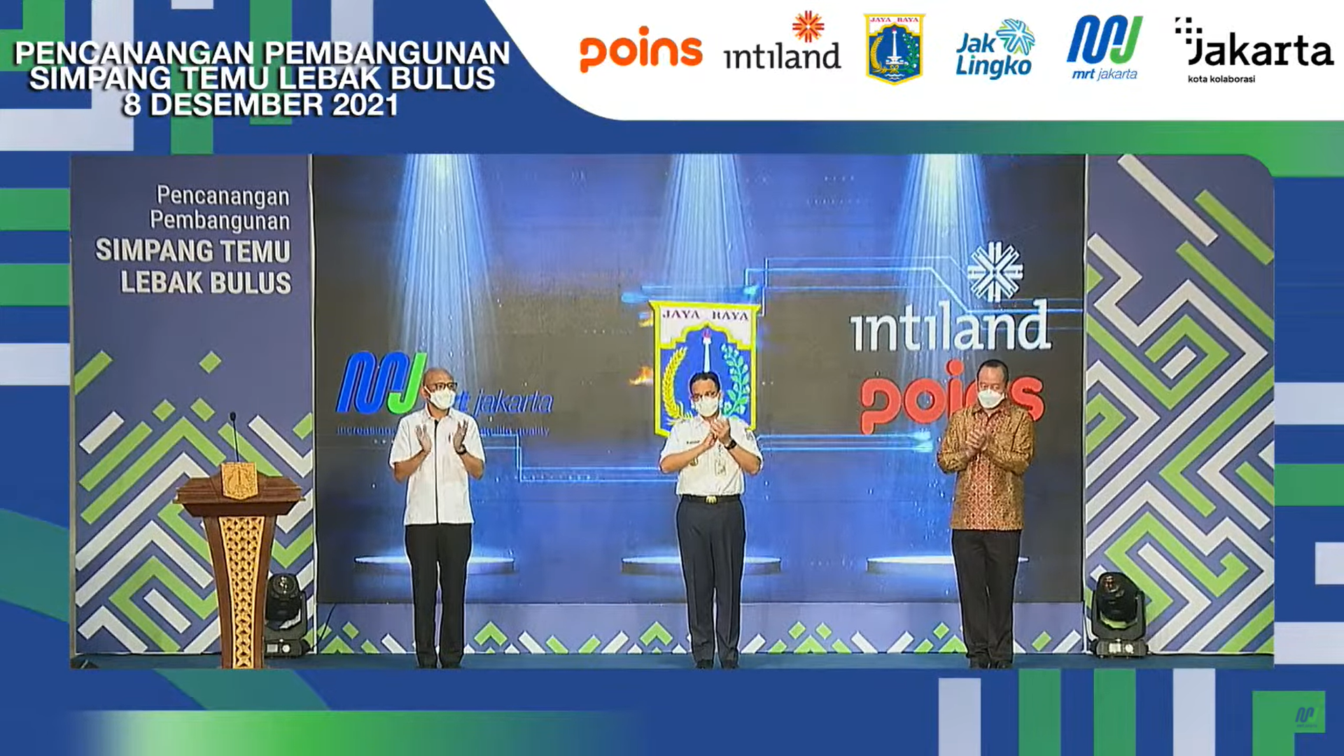 Layout Desain untuk 'Pencanangan Pembangunan Simpang Temu Lebak Bulus' Youtube Live