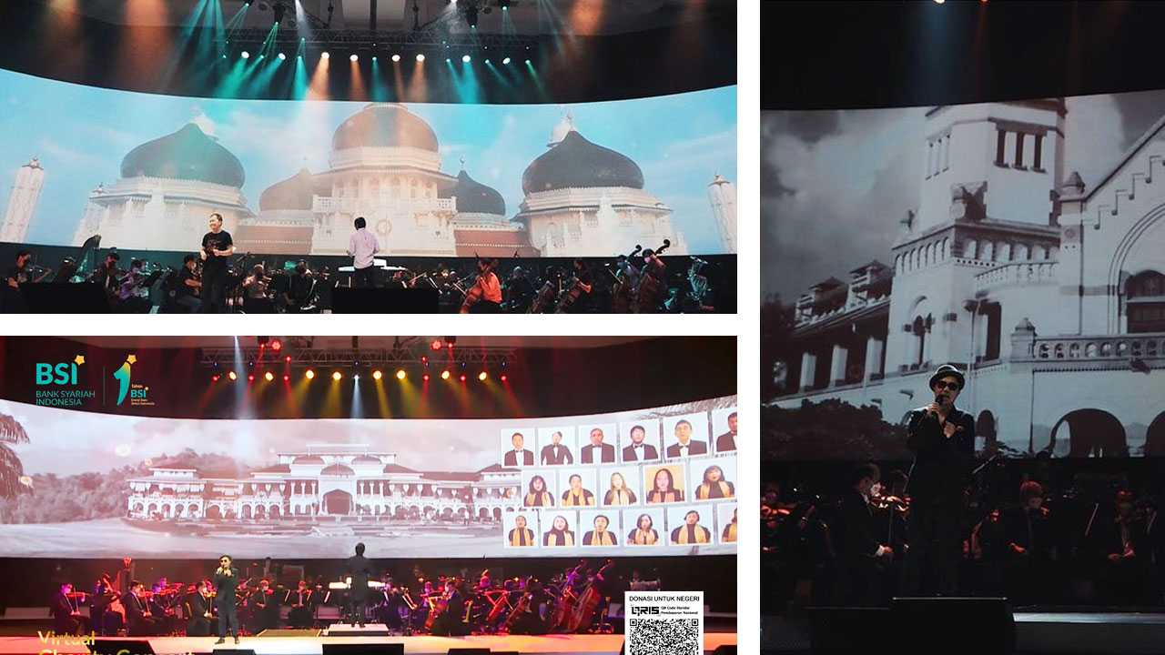 Layouting Bank Syariah Indonesia (BSI) Content Virtual Charity Concert